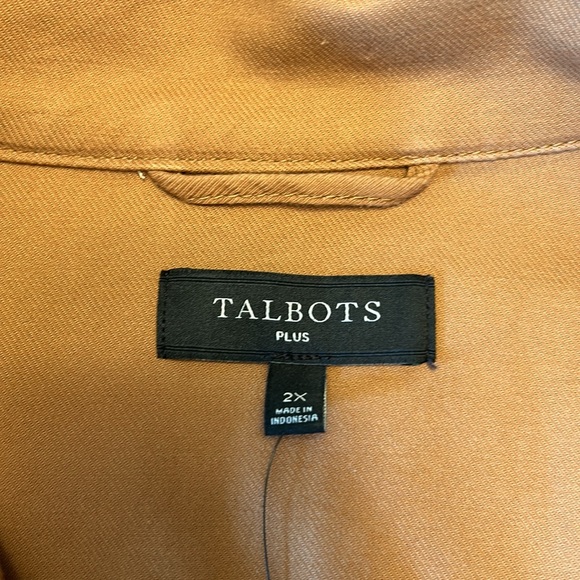 NWT talbots canvas jacket. 2X Tan/brown - Picture 2 of 10